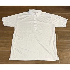 Collars & Co Mens Featherweight Relaxed Dress Collar Polo Shirt White XL Stretch